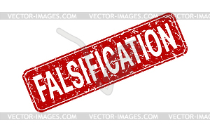 FALSIFICATION. An impression of seal or stamp with - vector clipart