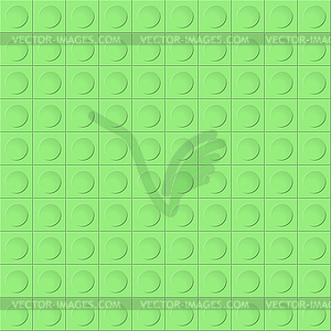 Green seamless background with circles on squares. - vector clipart