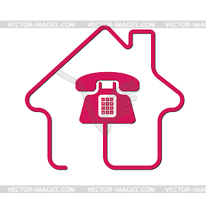 Elephony and communication, utility icon. stock - vector EPS clipart