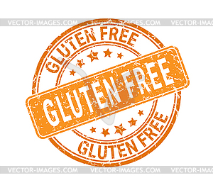 GLUTEN FREE. An impression of seal or stamp with - vector image