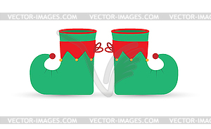 Buffoon`s boots. Flat color icon - vector image