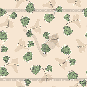 Seamless pattern with abstract floral design in - vector EPS clipart