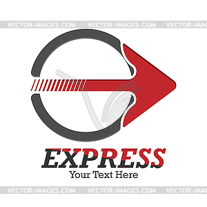 Business logo with inscription EXPRESS - vector image