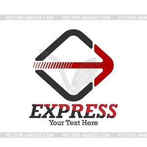 Business logo with inscription EXPRESS - vector clipart