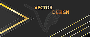 Abstract golden banner, Dark background for text, - vector image