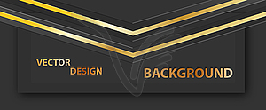 Abstract golden banner, Dark background for text, - vector clip art