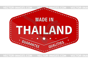 MADE IN THAILAND, guarantee quality. Label, - vector image