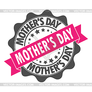 Impression of stamp with inscription MOTHER`s DAY. - vector EPS clipart