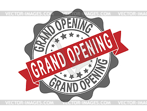 GRAND OPENING. An impression of seal or stamp with - vector image