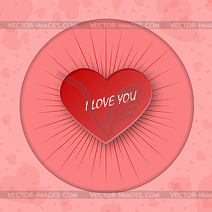 Declaration of love. Colorful with declaration - vector clip art