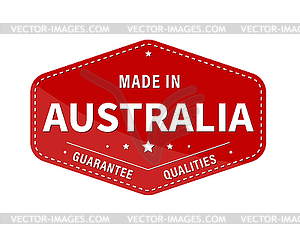MADE IN AUSTRALIA, guarantee quality. Label, sticke - royalty-free vector clipart