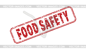 FOOD SAFETY. An impression of seal or stamp with - vector clipart / vector image
