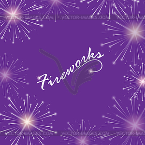 Festive fireworks. Realistic fireworks display for - vector clipart