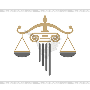 Logo of legal business - vector clip art