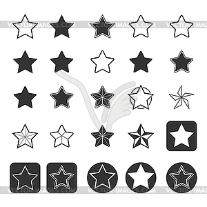 Star. set of simple icons for thematic design - vector clip art