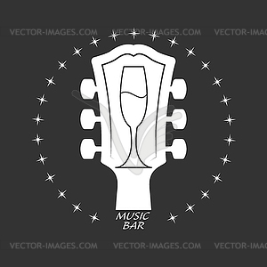 Stylized music bar logo - vector clipart