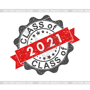 Impression of an old worn stamp with inscription - vector clip art