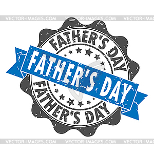 Impression of stamp with inscription FATHER`s DAY. - vector clip art