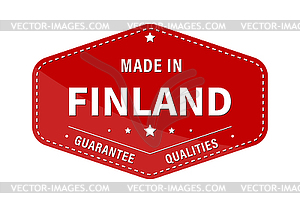 MADE IN FINLAND, guarantee quality. Label, sticker - vector clipart