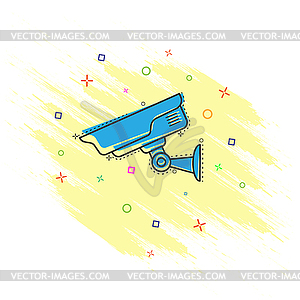 Comic book-style security camera - vector EPS clipart