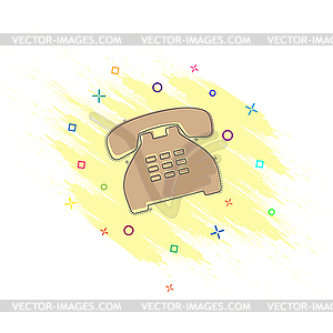 Comic-book-style telephone - vector clipart