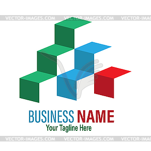 Geometric logo for business - vector EPS clipart