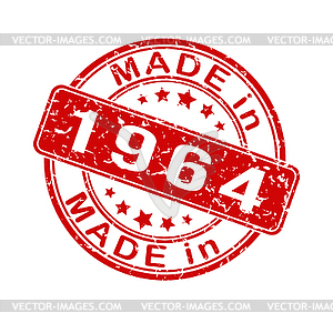 Imprint of seal or stamp with inscription MADE IN - vector clip art