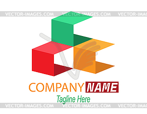 Geometric logo for business - vector clipart