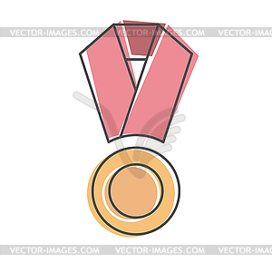 Simple icon of an icon, medal, or award. Stock - vector clipart