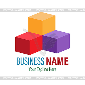 Geometric logo for business - vector clipart