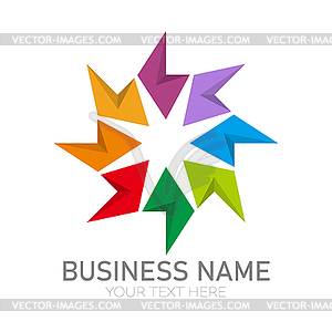 Abstract flower. Template for logo, emblem, brand, - vector image