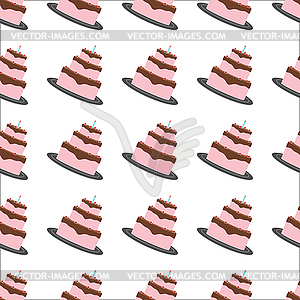 Cake. Seamless color pattern for texture, - vector clipart
