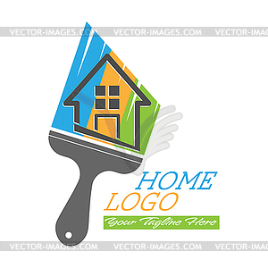 Template for logo, logo or brand of house. illustra - vector image