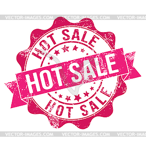 HOT SALE, Stamp impression with inscription. Old - vector clip art