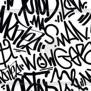 Graffiti Art Seamless Pattern - vector image