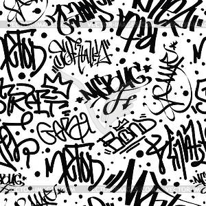 Graffiti Art Seamless Pattern - vector image