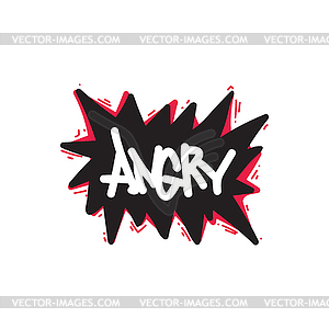 Angry. Color inspirational - vector image