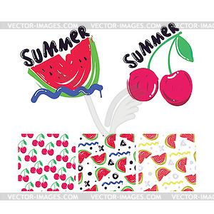 Color summer set - royalty-free vector image