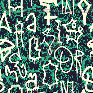 Graffiti background seamless pattern - vector clipart