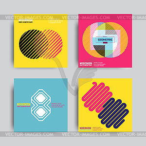 Abstract Posers Art Graphic Backgrounds - vector image