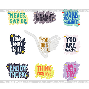 Handwritten Quote Set - vector clip art