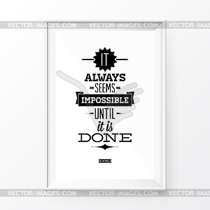 Quote Poster Frame - vector clipart