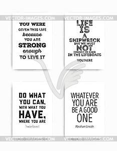 Set posters quote - vector image
