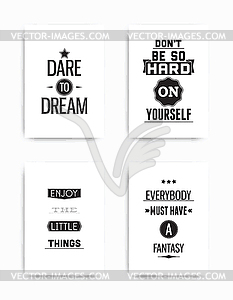 Set posters quote - vector clip art