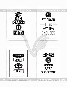 Set posters quote - royalty-free vector clipart