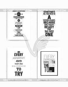 Set posters quote - vector image