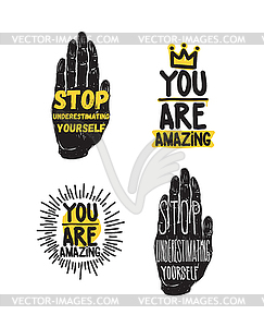 Posters Quotes Set - vector clip art