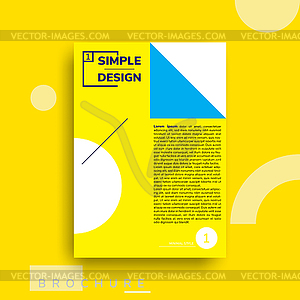 Colorful flat geometric covers design - vector clip art