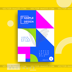 Colorful flat geometric covers design - vector image