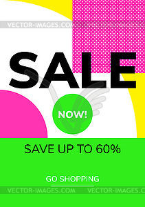 Minimal geometric poster tamplate - vector clipart